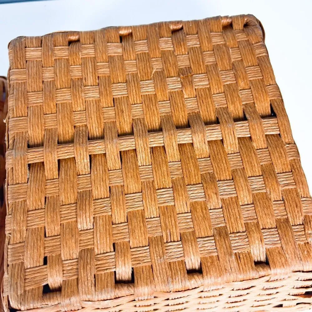 Harvest Home Collections Orange Baskets 10” By 10” Used W/Tags